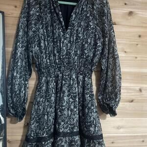 Black Gold And White Floral